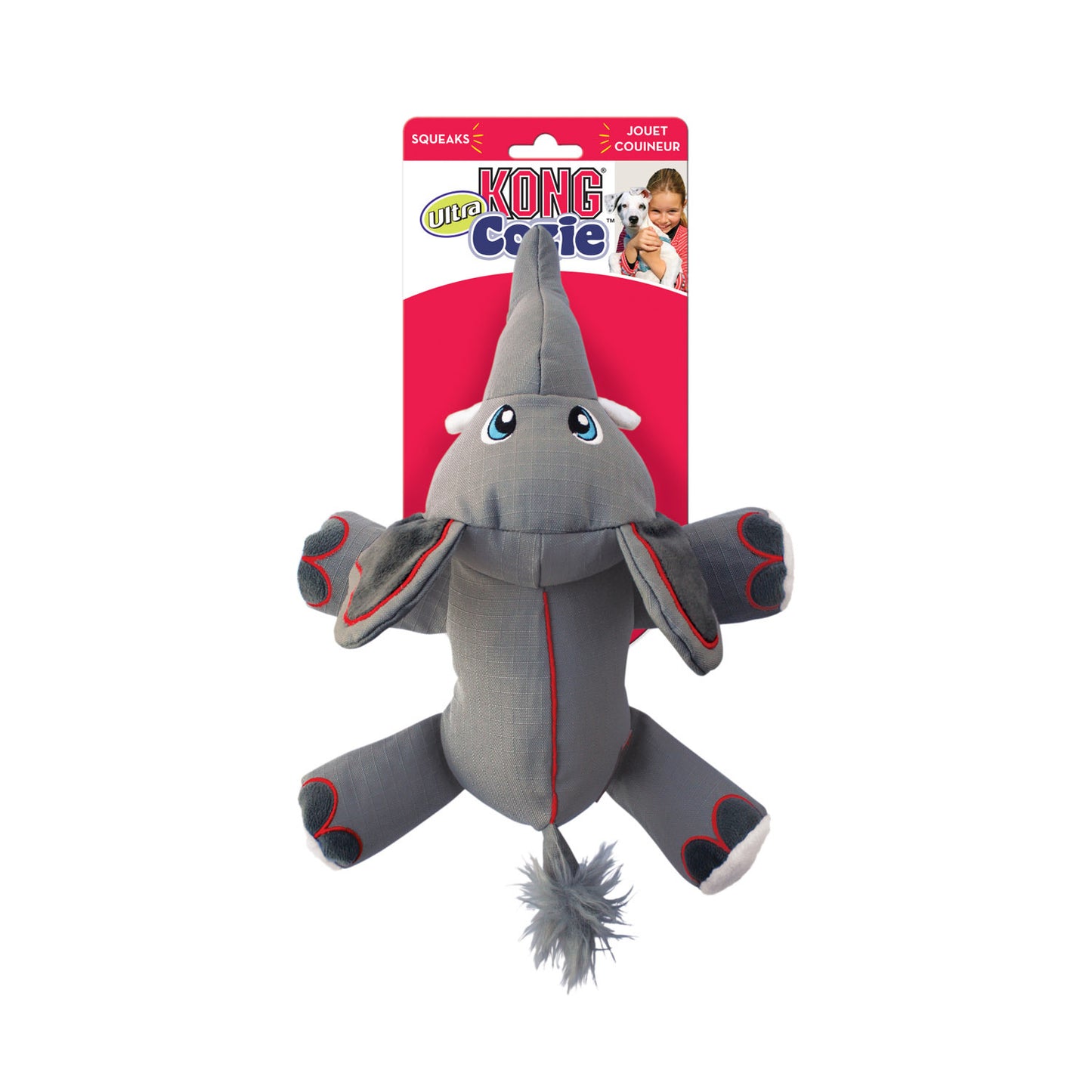 KONG Cozie Ultra Ella Elephant - Large Canvas Dog Toy